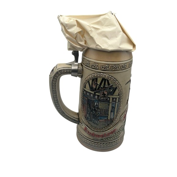Anheuser-Busch Tomorrow’s Treasures Lidded Stein Limited Ed IV 1987 Brazil New - Picture 5 of 7